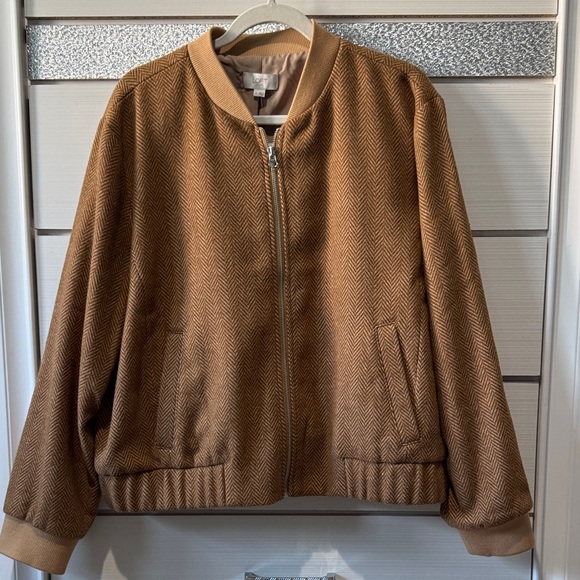 LOFT Jackets & Blazers - Loft Herringbone Bomber Jacket. NWT.